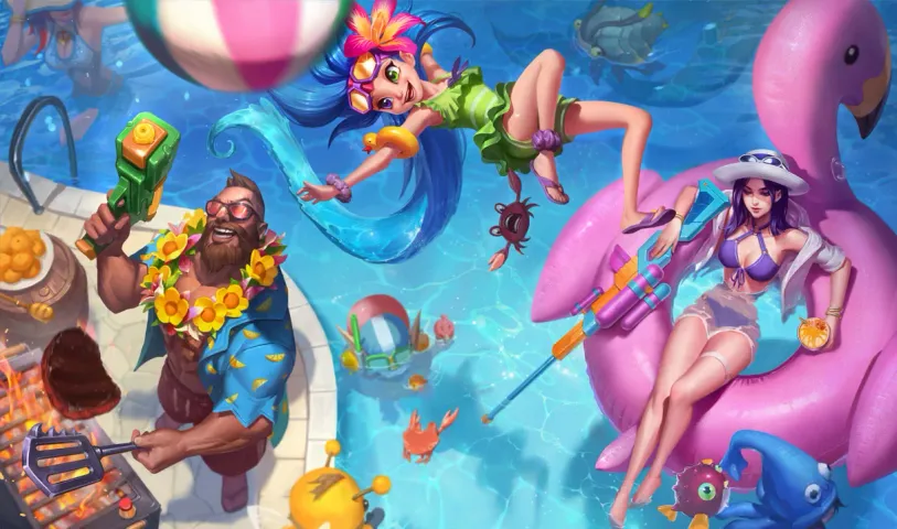 Pool Party Gangplank, Zoe, Caitlyn