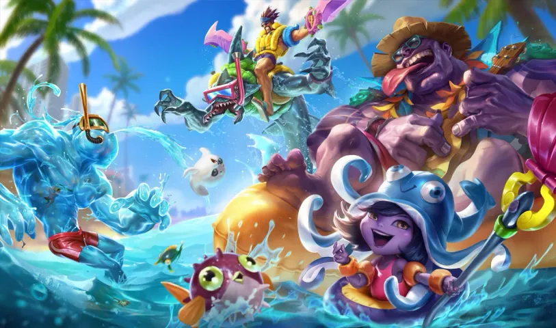 Pool Party Zac, Mundo, Rek'Sai, Draven, Lulu