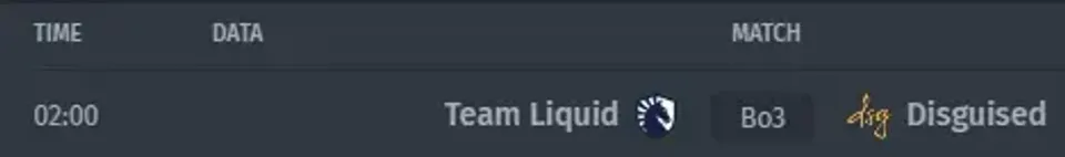 Match Schedule