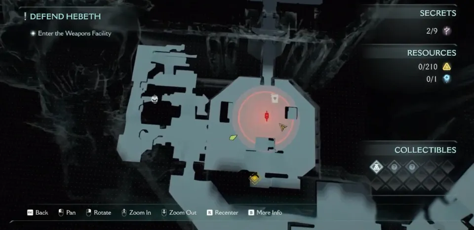 Emplacement de l'entrée du codex Hebeth dans DOOM: The Dark Ages