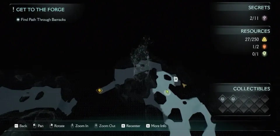 Emplacement de l'entrée du codex Abyssal Forest dans DOOM: The Dark Ages