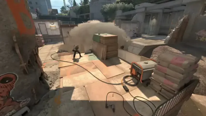 Another bug? Disabled antialiasing significantly trims the edges of the smoked enemy