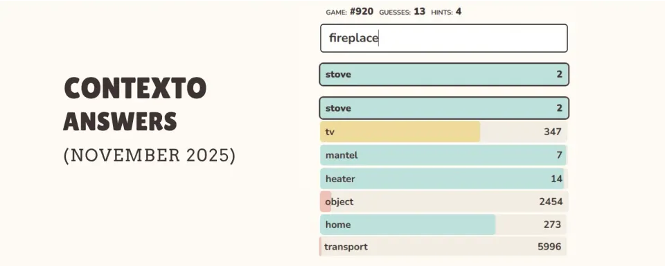 Bugünün Contexto Cevabı! (Kasım 2025)
