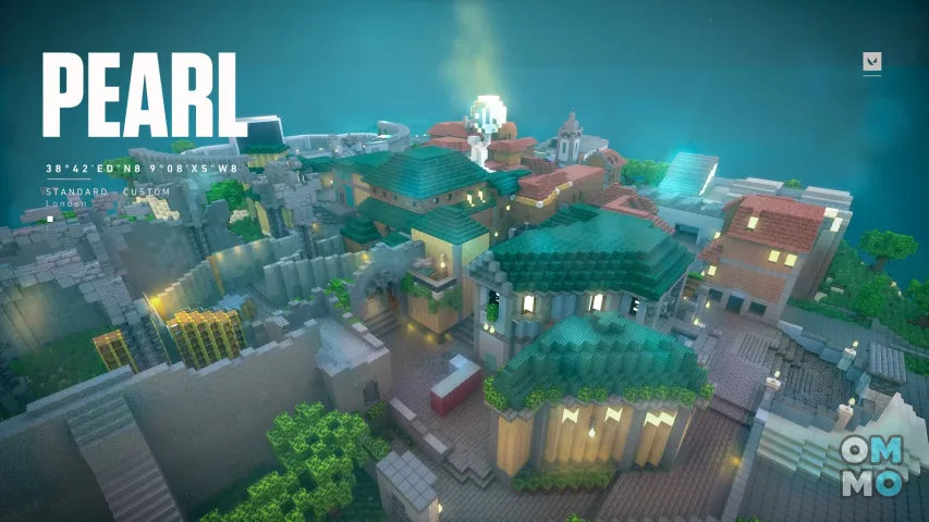 Очередной шедевр от графического дизайнера Ommo: карта Pearl из Valorant в Minecraft