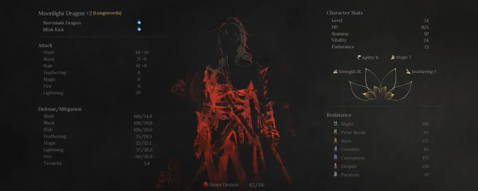 Wuchang: Fallen Feathersの全ステータス解説