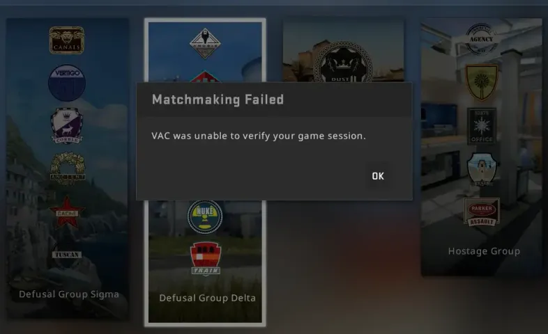 Cómo solucionar el error de VAC al no poder verificar la sesión de tu juego en CS2