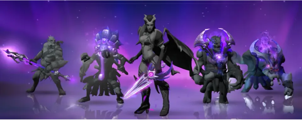 Todos os itens do Baú Regalia Tyria no Compêndio do The International 2025