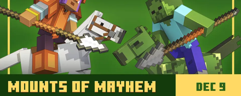 Minecraft 1.21.11 Kemas Kini Mounts of Mayhem Dilancarkan 9 Disember dengan Senjata Lembing Baharu dan Mobs Bermusuhan