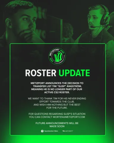 Metizport changed team roster