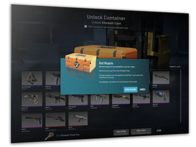 How the skins renting system works in CS2