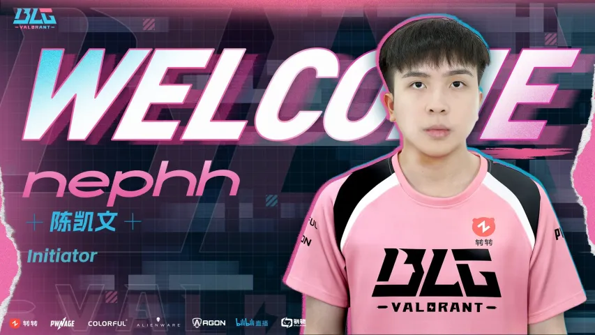 Bilibili Gaming announces the addition of nephh to their Valorant roster