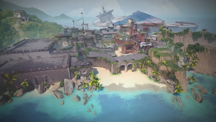 Melhores pontos no mapa Breeze em Valorant para o lado da defesa