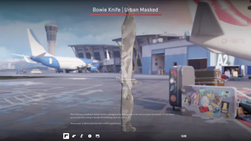 ★ Bowie Knife Urban Masked