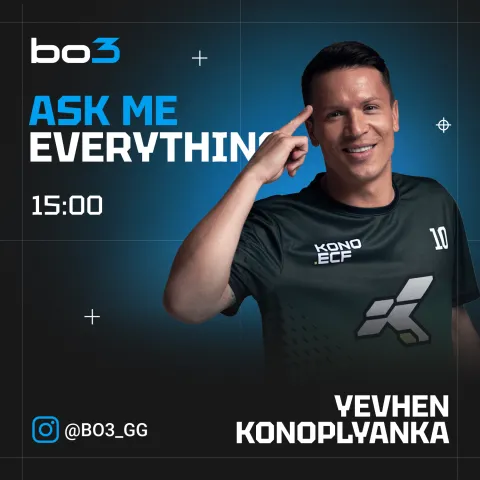 Yevhen Konoplyanka responderá às perguntas dos fãs sobre futebol e Counter-Strike 2 ao vivo no bo3.gg