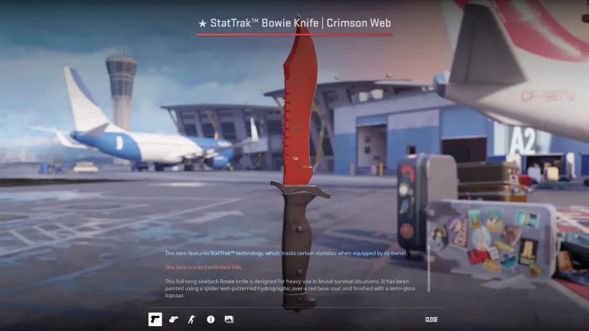 ★ Bowie Knife Crimson Web