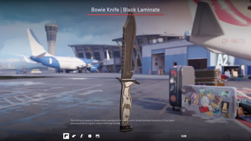 ★ Bowie Knife Black Laminate