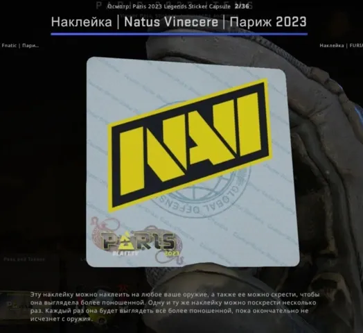Typo from Valve: developers made an error in the name of the Natus Vincere team sticker