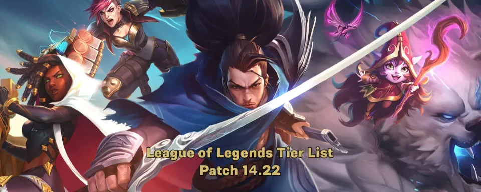 Тир-лист LoL Patch 14.22: Лучшие чемпионы для каждой роли