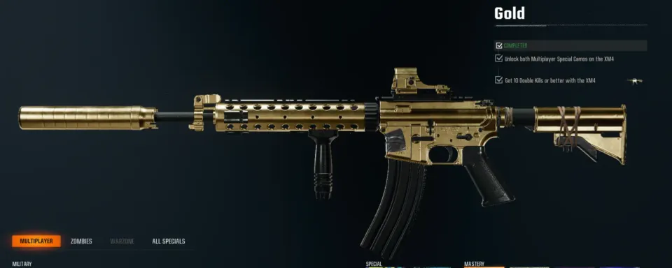 Como obter camuflagens de ouro e diamante para o XM4 no Black Ops 6